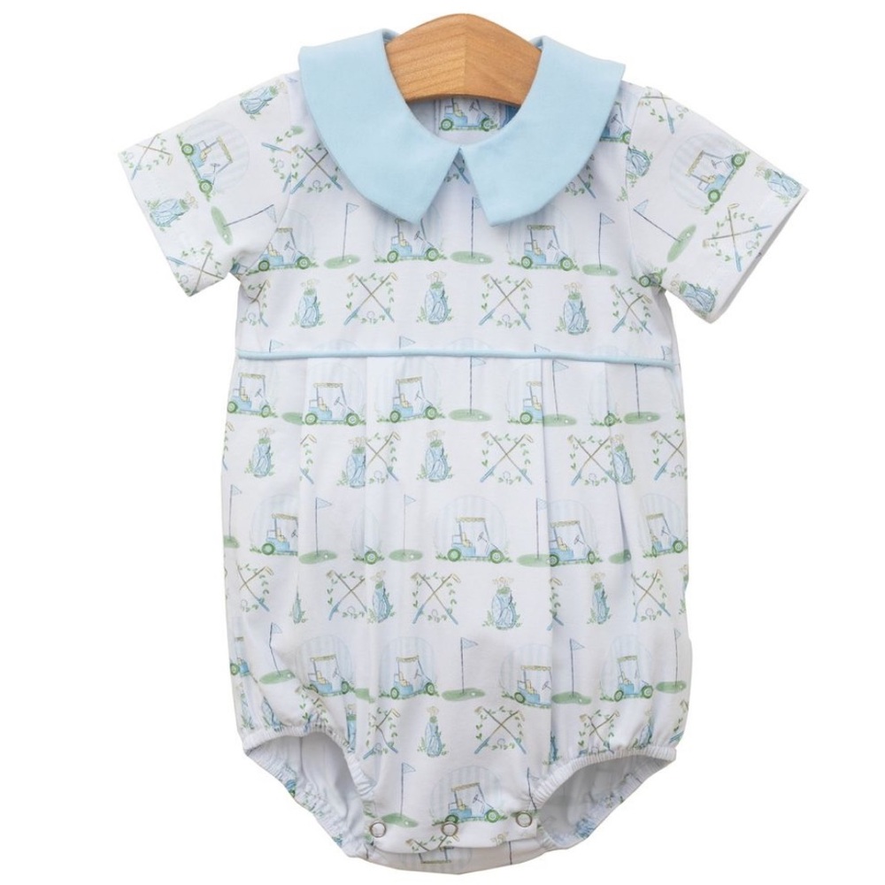 Trotter Street Kids | Blue Golf Hole In One Print Bubble | NWT